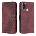 Miniatyrbillede 1 af 5: Samsung Galaxy A21S Telefonetui, PU Læder Flip Cover Beskyttelsesetui Magnetisk Spænde Design Pengepung Kort Holder Telefonetui - WELLNGS Red