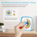 Miniatyrbillede 2 af 5: 60-minutters visuel timer med nattelys, nedtællingstimer, Pomodoro-timer med regnbue mønster til Ki-WELLNGS