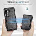 Pikkukuva 4 / 4: Yhteensopiva Samsung Business magneettisen nahkaisen puhelinkotelon kanssa - WELLNGS For Samsung Galaxy A36