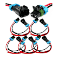 Miniatyrbilde 1 av 5: 5-pakke Metri-Pack 2-pinners 30 Amp, 280-serie kontakter Multi-Function (hann til hunn Pigtail 12GA)-WELLNGS 0 0