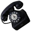 Sort Figur Retro Telefon Model Resin Art Deco-WELLNGS