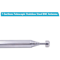 Miniatyrbild 5 av 5: (2-pack) BNC-radioantenn med BNC-hane-kontakt-adapter Teleskopisk rostfritt stål HF VHF U-WELLNGS