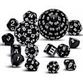 Pikkukuva 1 / 5: 15 kappaletta täydellinen monitahoinen DND-noppasetti D3-D100 pallomainen RPG-noppasetti, 100-sivuinen noppasetti Rol-WELLNGSille