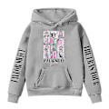 Miniatyrbild 2 av 3: Taylor Swift Tryck Barn Flickor Hooded Sweatshirt Casual Långärmad Huvtröjor Lös Pullover Toppar-WELLNGS Gray 8-9 Years