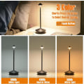 Miniatyrbillede 4 af 8: Aluminium dæmpbar LED bordlampe, IP54 beskyttelse, indendørs/udendørs brug, stik opladningsbase, H29cm, EU stik - Corten-WELLNGS Gold