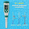 Miniatyrbilde 5 av 5: Mat pH-måler, høy nøyaktighet mat pH-tester med LCD-bakgrunnsbelysning og Atc, pH-måler for mat frukt kjøtt hermetikk brygging måling -xx j.s-WELLNGS