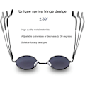 Pikkukuva 3 / 5: Retro Round John Lennon Polarisoivat Aurinkolasit Miehille ja Naisille Pyöreät Hippi Aurinkolasit - WELLNGS Blue Lens-silver Frame