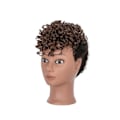 Miniatyrbild 3 av 5: Afro Bangs 8 tum lockigt lugg extensions Clip in Bangs-WELLNGS medium brown