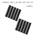Miniatyrbillede 3 af 5: 100 stk 2N3904 SOT-23 J3Y S8050 SMD NPN Transistor MMBT39041AM-WELLNGS