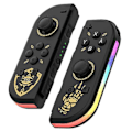 Pikkukuva 5 / 5: 2 kpl Joypad-ohjainta (L/R) Switchille, Langaton Joypad-korvaus Dual Vibration/RGB-valolla - C-WELLNGS