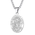 Pikkukuva 1 / 5: Pyhän Yrjänän riipuskaulakoru miehille ja naisille, soturi Pyhä Yrjänä ja lohikäärme Totem-riipus, kaulakoru, amuletti, koru - WELLNGS Saint Michael-S6