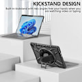 Miniatyrbild 4 av 5: Gerutek Skyddsfodral för Microsoft Surface Pro 10/Pro 9 (2024/2022), Kraftigt Skal med Vridbart Ställ och Handrem, Tangentbordsfäste-WELLNGS
