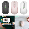 Miniatyrbillede 3 af 5: M650 Trådløs Mus 2.4GHz Bluetooth-kompatibel Dobbelt Tilstand Ergonomisk DPI Justerbar Stum Mini Letvægts Universal Trådløs Computer -WELLNGS White