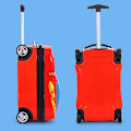 Miniatyrbilde 4 av 5: Barnekoffert Barn Trolley Koffert Bagasjeveske Barn Skolesekker Reisekoffert Hjul 3D Superbil Reiseveske Leker for barn-WELLNGS Red1