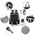 Miniatyrbilde 3 av 4: Nba Air Jor Dan Signature Stor Laptop Basics Bag Ryggsekker Casual Reise Bag Skole Ryggsekk for Tenåringsjenter Gutter-r Guanguan-WELLNGS style10