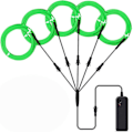 Pikkukuva 1 / 5: Joustava Neon Strobe Elektroluminenssilanka EL Valolinjasetti (viisi väriä) - WELLNGS green