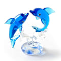 Miniatyrbillede 1 af 5: Blå Delfin Miniature Håndblæst Glas Havfisk Figur Dyr Statue Samlerobjekt Dekorationsgaver - WELLNGS style3644