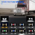 Miniatyrbilde 4 av 5: 4x6 Hodeskalle RGB LED-frontlys Blinklys, erstatning H4651 H4652 H4656 H4666 for Peterbilt-WELLNGS