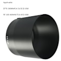 Miniatyrbilde 5 av 5: Et-74b reversibel objektivdeksel for Canon Rf 100-400mm F5.6-8 &amp; Ef 70-300mm F/4-5.6 objektiv for Canon R Rp Ra R5 R6 R3-WELLNGS