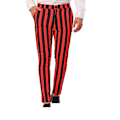 Pikkukuva 1 / 5: Miesten raidallinen personoitu housutasku nappi puku housut leggingsit rento housut-WELLNGS Wine XL