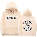 Miniatyrbilde 1 av 2: Sons Of Anarchy Samcro Hoodie Dobbeltsidig Trykket Hoodie Genser Topp - WELLNGS Khaki M