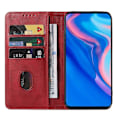 Miniatyrbilde 3 av 4: Kompatibel med Huawei Y9 Prime 2019 Magnetisk Lukking Lær Telefonveske-WELLNGS Red