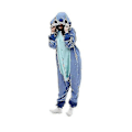 Pikkukuva 3 / 5: Regenboghorn Monster Stitch Vaatteet Pyjamahaalarit Yöasut Eläinhaalari - WELLNGS blue 115cm