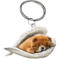 Miniatyrbilde 1 av 5: 2 stk. Engel Sovende Hund Akryl Nøkkelringer Anheng Hjemmedekorasjon Ornamenter Skrivesaker Gaver - WELLNGS chow