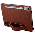 Miniatyrbilde 2 av 5: for Lenovo Tab P12 Deksel Håndstropp Støtte Lær Tablet Cover - Brun-WELLNGS Brown