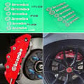 Bilbromsok dekal Kompatibel med Brembo bokstäver fordon dek Vit 2ST-WELLNGS