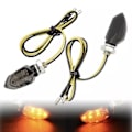 Miniatyrbilde 2 av 5: 4 stk/pakke Led Blinklys Mini Røykfarget Linse Blinklys Foran Bak Motorsykkellys, 11-WELLNGS