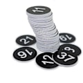 Miniatyrbilde 5 av 5: Plastnummerlapper Graverte Nummererte Lapper ID-lapper Nøkkelmerker uten Hull - WELLNGS Black 1-100