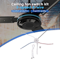 Miniatyrbillede 5 af 5: Loftsventilator-afbryderkit 3 hastigheder 4 ledninger, ventilatorafbryder lynlås hastighedskontrol afbryder, ZE-208S trækafbryder Sw-WELLNGS