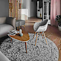 Miniatyrbilde 4 av 5: Noahas teppe stue rund tykk teppe fluffy stor teppe gulvmyk teppe soverom lang plysj-WELLNGS Brown 120X120CM 4X4inch