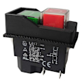 Miniatyrbild 1 av 5: Elektromagnetiska brytare Tryckknappsbrytare för trädgårdsverktyg Kjd17 220v 4 stift -terminaler-WELLNGS