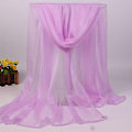 Miniatyrbilde 1 av 2: Kvinners Lang Myk Sjal Chiffon Silke Avslappet Sjal - WELLNGS lilac colour