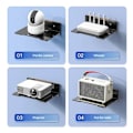 Miniatyrbilde 2 av 5: Veggmontert hylleholder Flytende hylle Stativ Veggmontert oppbevaringsstativ for TV-projektor Høyttaler Kamera Router, Medium-WELLNGS