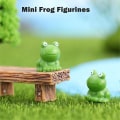 Miniatyrbillede 3 af 5: 50 stk. Mini Frøer Haveindretning Resin Grøn Frø Miniature Figurer, Frøer Dyr Model Fe Gard (FMY)-WELLNGS