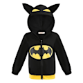 Pikkukuva 2 / 2: Poikien Spider-man-huppari 3~8-vuotiaille lapsille vetoketjullinen huppari-WELLNGS Black Batman 100