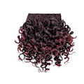 Miniatyrbild 2 av 5: Afro Bangs 8 tum lockigt lugg extensions Clip in Bangs-WELLNGS wine red