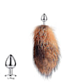 Miniatyrbild 1 av 5: Svans Plug-In Rävsvans Katt Små Rekvisita Äkta Hår Liten Svans Avtagbar Hundleksak Sp-WELLNGS Red Fox L