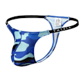 Miniatyrbillede 1 af 5: Mænds seje camouflage-stringundertøj, hot low rise mænds string g-streng bikini briefs-WELLNGS Royal blue camouflage L