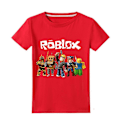Miniatyrbild 1 av 2: Roblox Tryckt Barn Pojkar Kortärmad T-shirt Sommar T-shirt Rund Hals Topp - WELLNGS Red 11-12Years