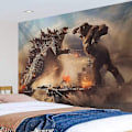 Pikkukuva 3 / 4: Godzilla seinävaate seinävaate Godzilla Vs Kong Of The Monsters -julisteaihejuhlatarvikkeet-WELLNGS