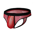 Miniatyrbild 2 av 5: Issilke Mesh Transparent Herrstringkalsonger Herrunderkläder - WELLNGS Red XL