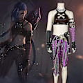 Miniatyrbilde 1 av 4: Crit Loli Jinx Kostyme Loose Cannon Cosplay Antrekk Kvinners Halloween Karneval Kostyme-WELLNGS With wig L