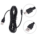 Miniatyrbillede 1 af 5: 3,5 m Bil Auto Kamera DVR Strømkabel Oplader Strømforsyning Stik Adapter Forlængerkabel 90 Grader Rig-WELLNGS mini usb S
