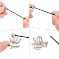 Pikkukuva 3 / 5: 100 kpl Pinssinpidikkeitä Pinssilukkoja Pinssin taustoja Lukittava lukko avaimella, 6 x 5 mm - WELLNGS