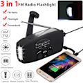 Miniatyrbillede 2 af 2: Svingradio med solceller & lommelygte - Powerbank --Sort  -WELLNGS red