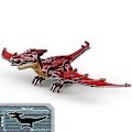 Miniatyrbillede 1 af 5: 1 stk. Jurassic Big Size Dinosaur Building Blocks T-rex Quetzalcoatlus Baryonyx Actionfigurer Børnelegetøj Gaver-WELLNGS Pterosaur C